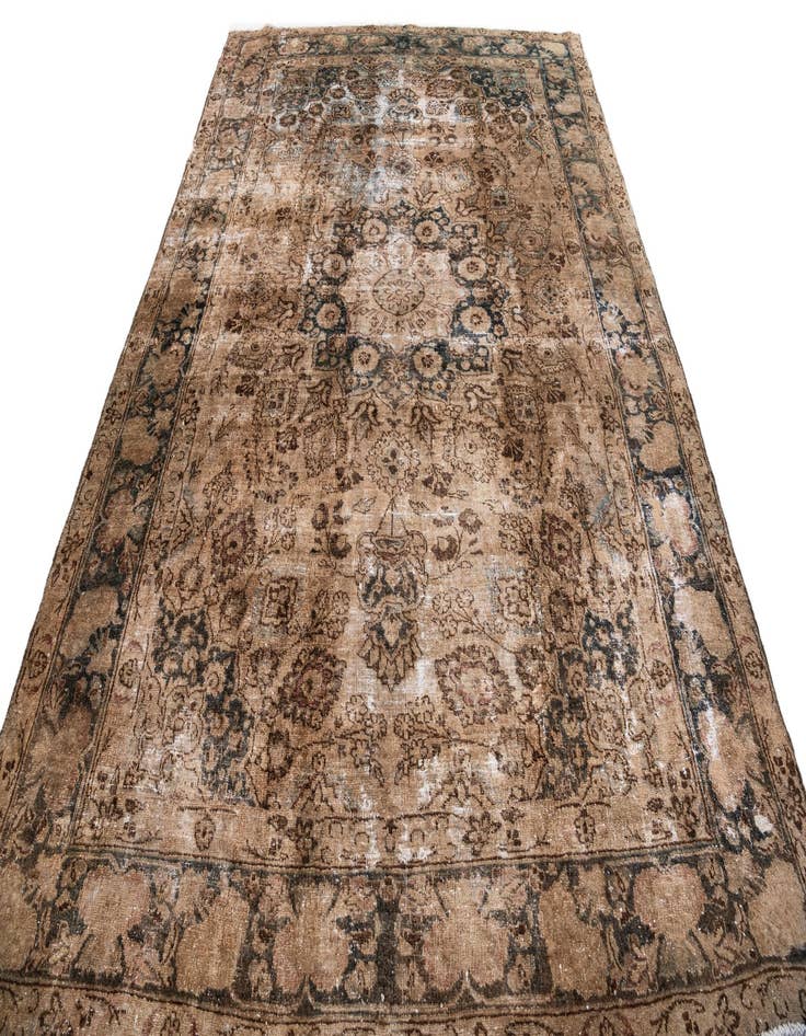 Detail image of  6' 8 x 9' 7  Hand Knotted Ultra Vintage Persian Wool Rug