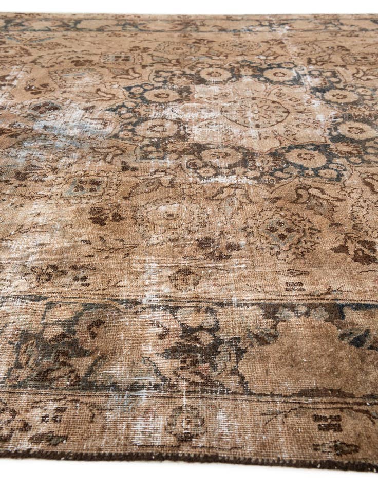 Detail image of  6' 8 x 9' 7  Hand Knotted Ultra Vintage Persian Wool Rug