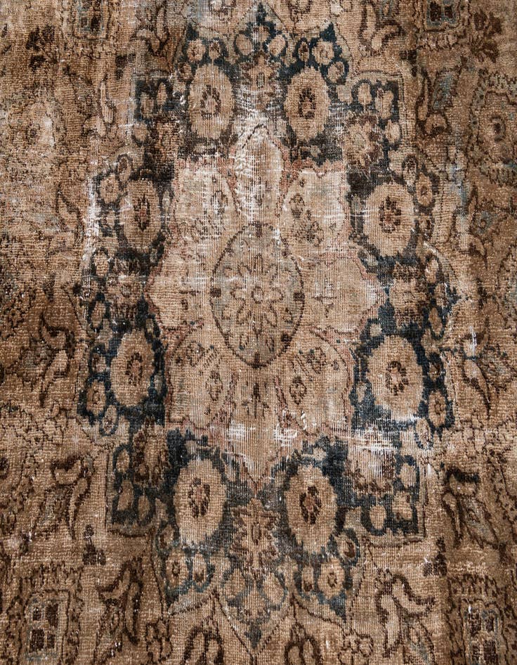 Detail image of  6' 8 x 9' 7  Hand Knotted Ultra Vintage Persian Wool Rug