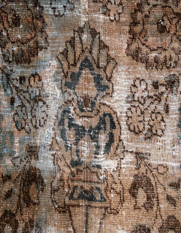 Detail image of  6' 8 x 9' 7  Hand Knotted Ultra Vintage Persian Wool Rug