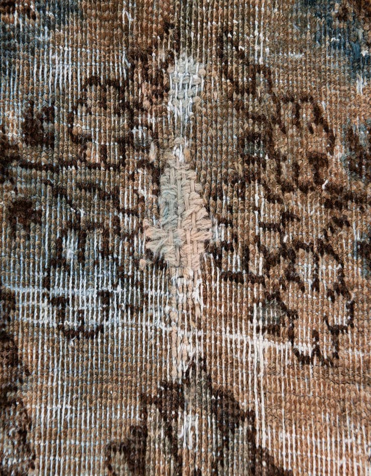 Detail image of  6' 8 x 9' 7  Hand Knotted Ultra Vintage Persian Wool Rug
