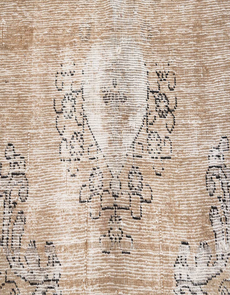 Detail image of  6' 5 x 9' 8  Hand Knotted Ultra Vintage Persian Wool Rug