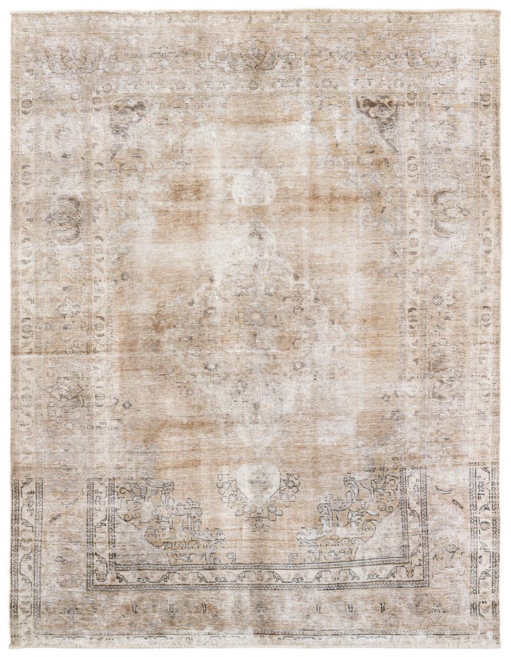  6' 5 x 9' 8  Hand Knotted Ultra Vintage Persian W...