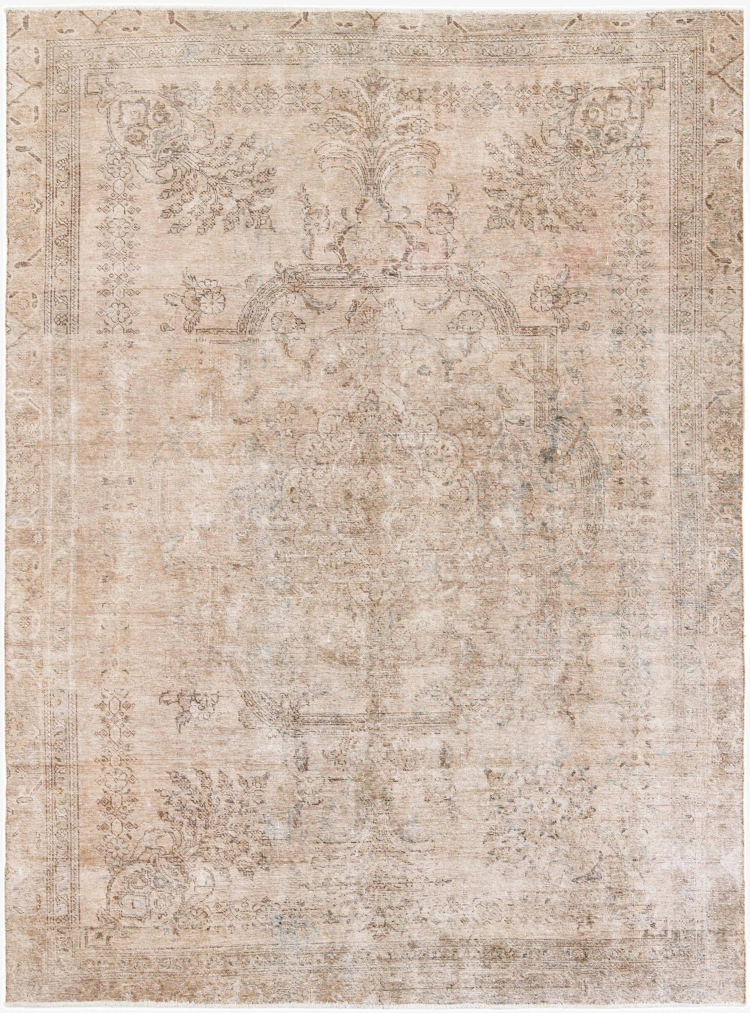  8' 2 x 11' 1  Hand Knotted Ultra Vintage Persian Wool Rug