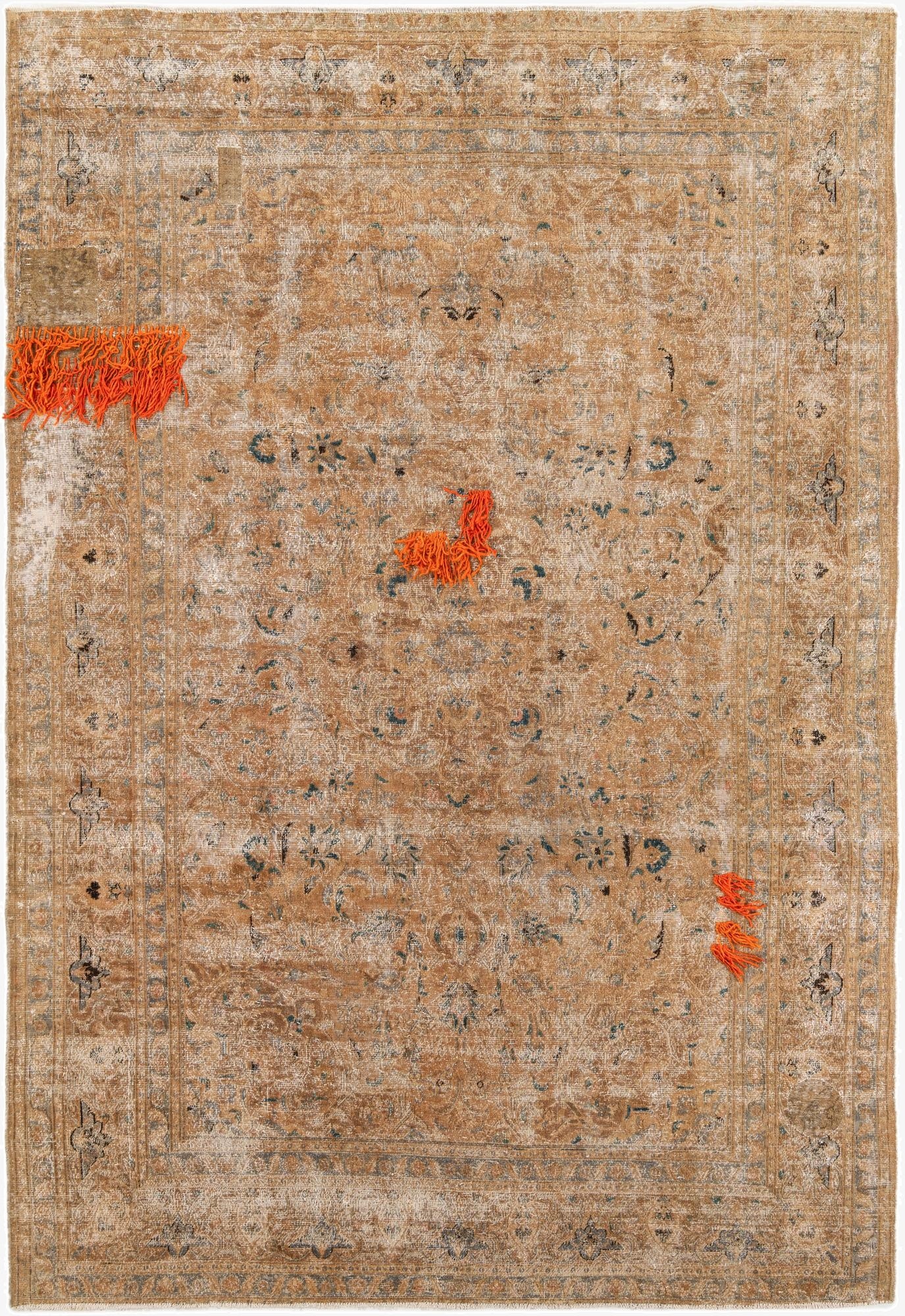  7' 8 x 11'  Hand Knotted Ultra Vintage Persian Wool Rug