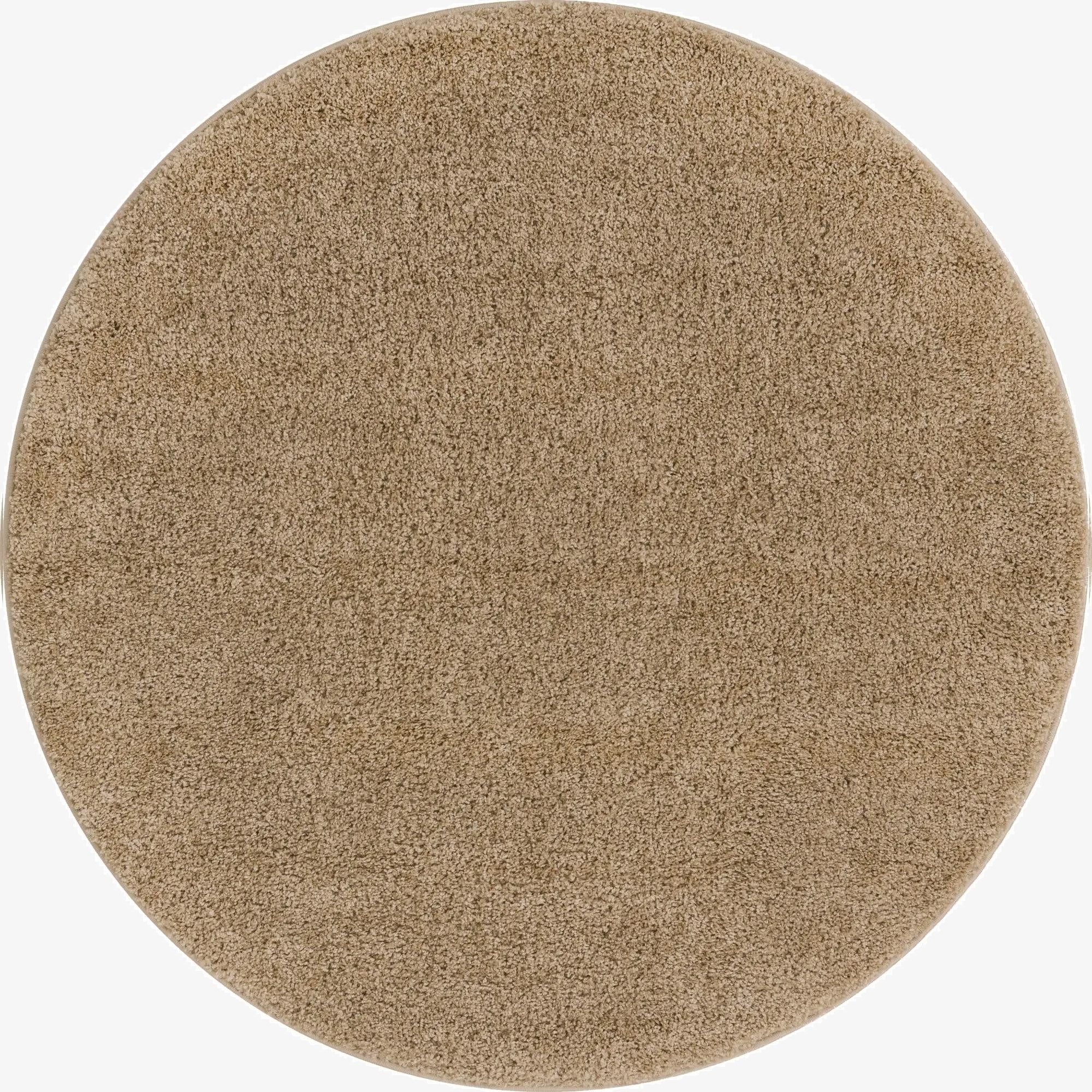  5' x 5' Soft Solid Shag Round Rug