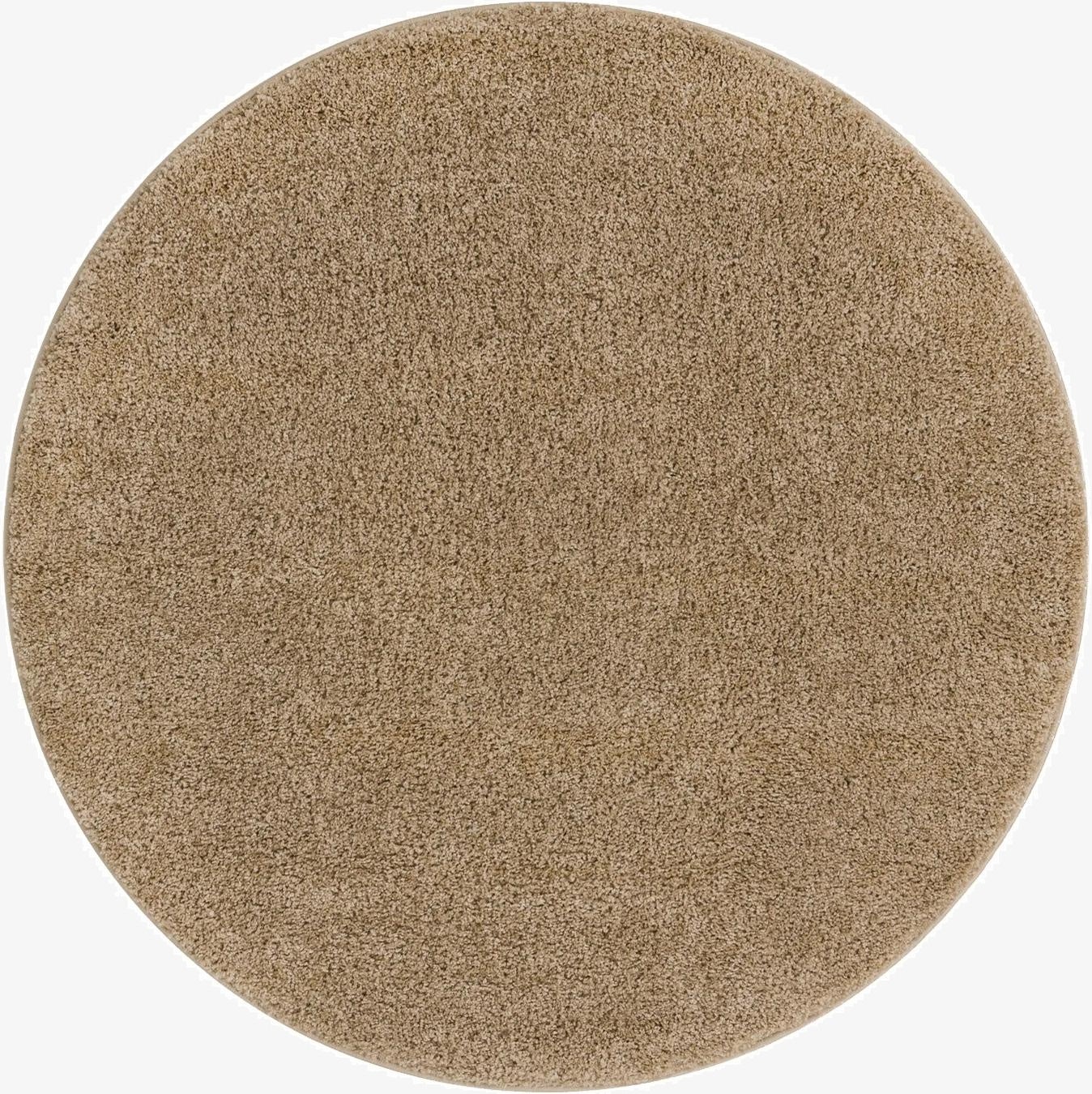  4' x 4' Soft Solid Shag Round Rug