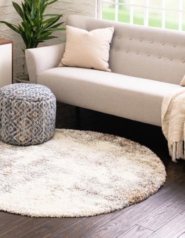  5' 3 x 5' 3 Soft Touch Shag Round Rug