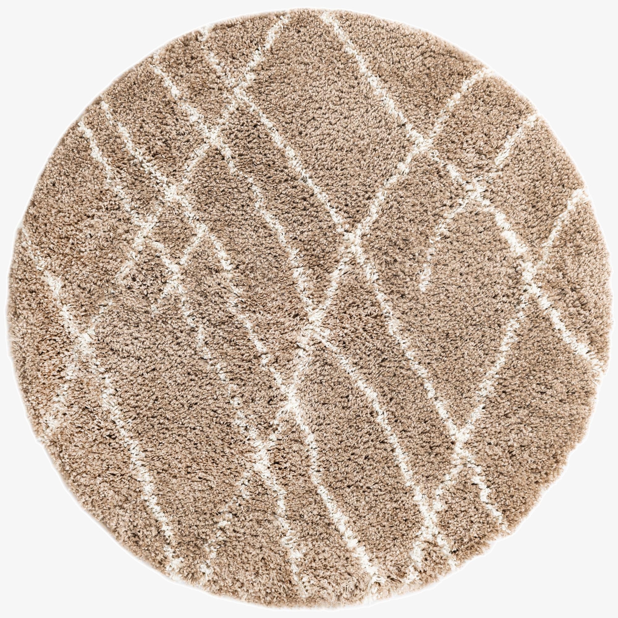  4' x 4' Soft Touch Shag Round Rug