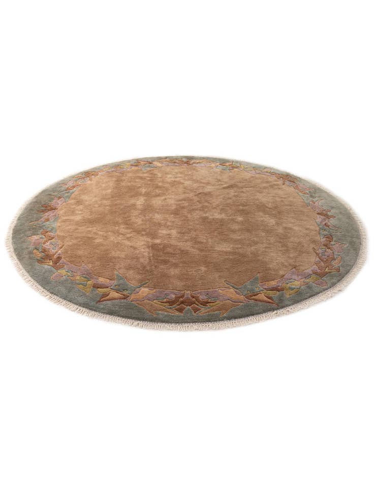 Detail image of  9' 7 x 9' 10  Hand Knotted Tibet Wool Round Rug