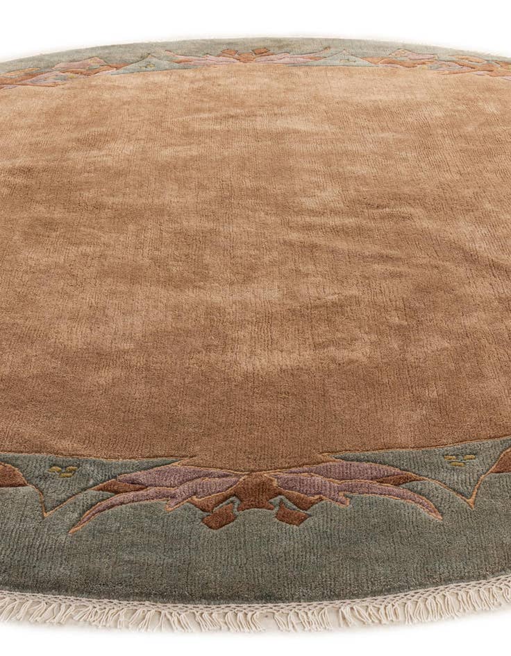 Detail image of  9' 7 x 9' 10  Hand Knotted Tibet Wool Round Rug