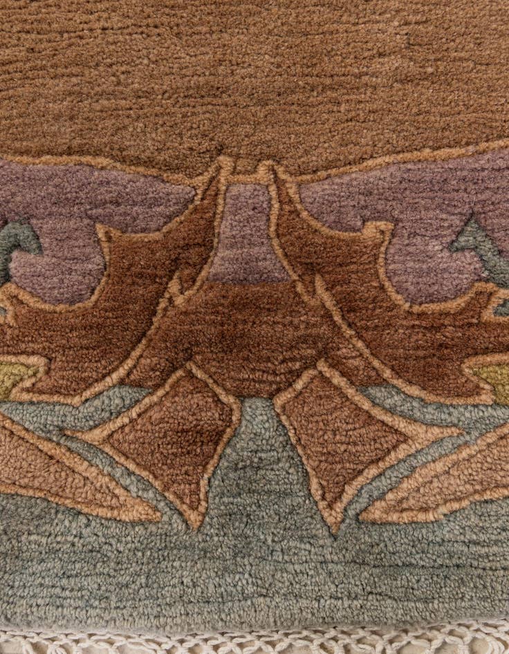 Detail image of  9' 7 x 9' 10  Hand Knotted Tibet Wool Round Rug