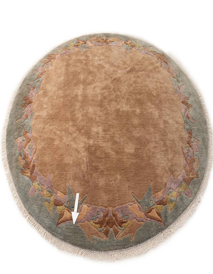Detail image of  9' 7 x 9' 10  Hand Knotted Tibet Wool Round Rug