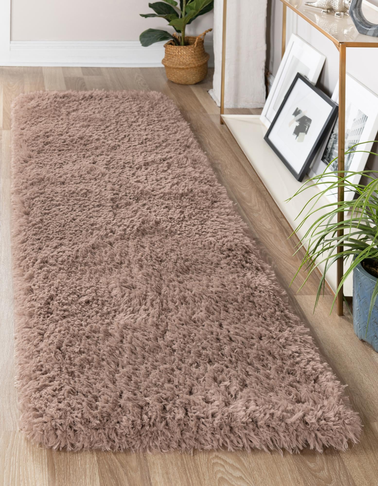 Khaki 2' 7 x 10' Infinity Shag Runner Rug | Rugs.com