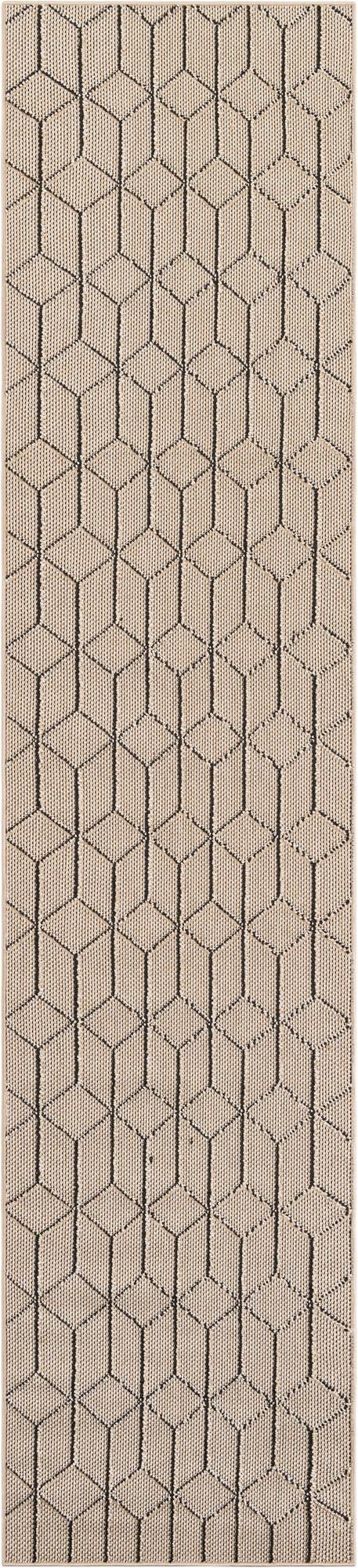 2' 7 x 12'  Washable Lattice Indoor / Outdoor Runner Rug