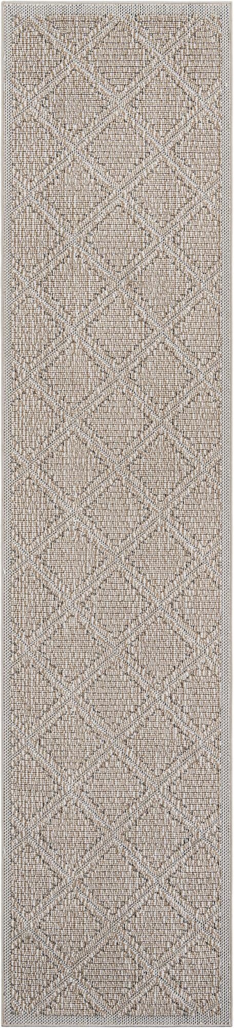  2' 7 x 12'  Washable Lattice Indoor / Outdoor Runner Rug