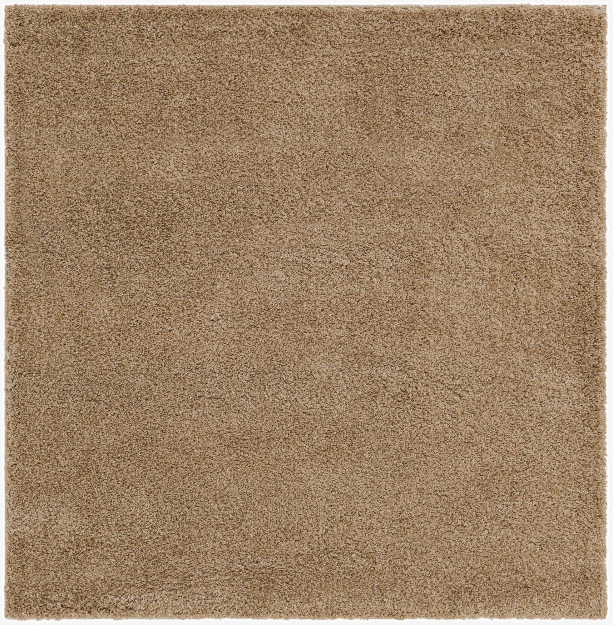 5' x 5' Soft Solid Shag Square Rug