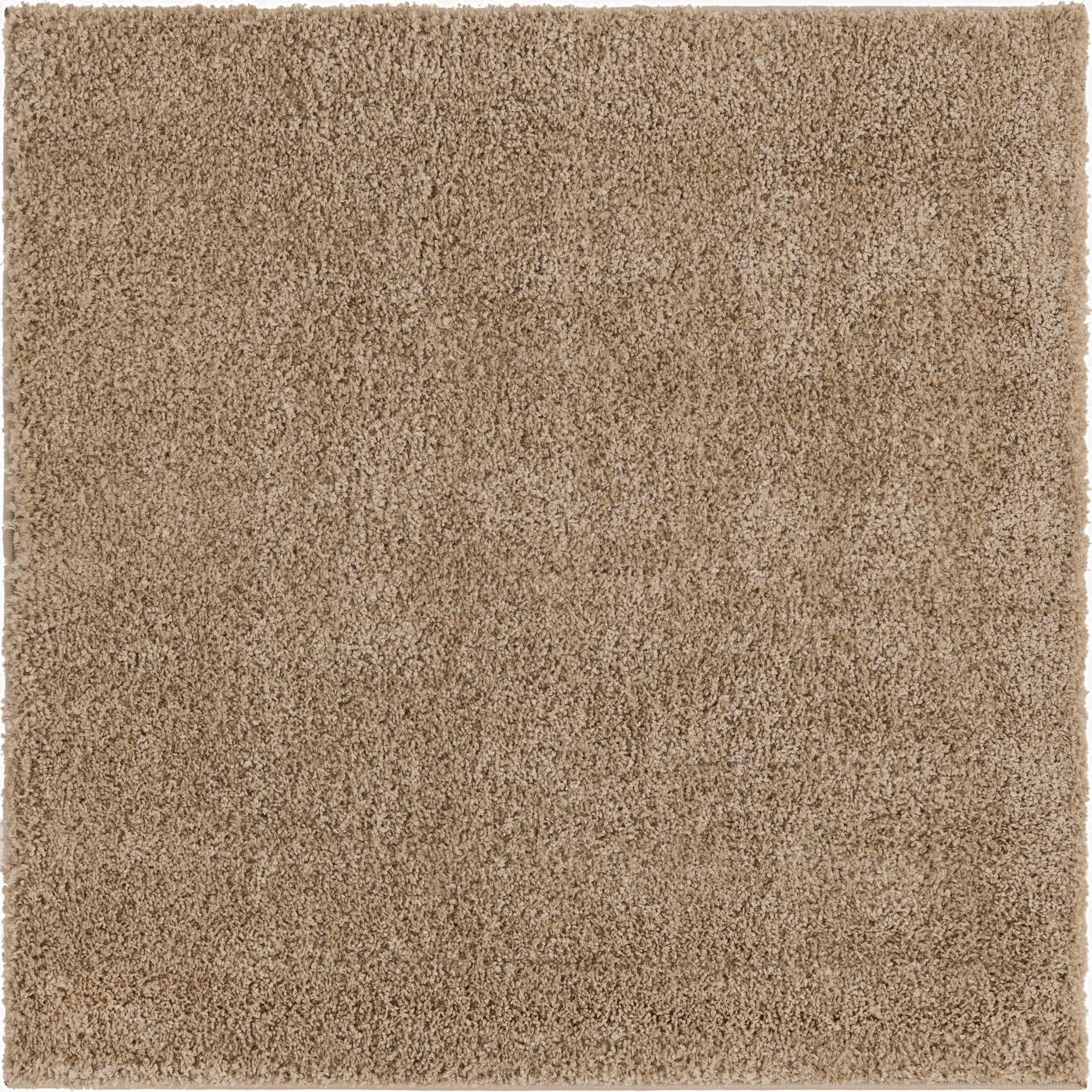  4' x 4' Soft Solid Shag Square Rug