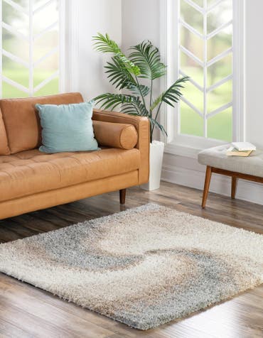  4' x 4' Soft Touch Shag Square Rug