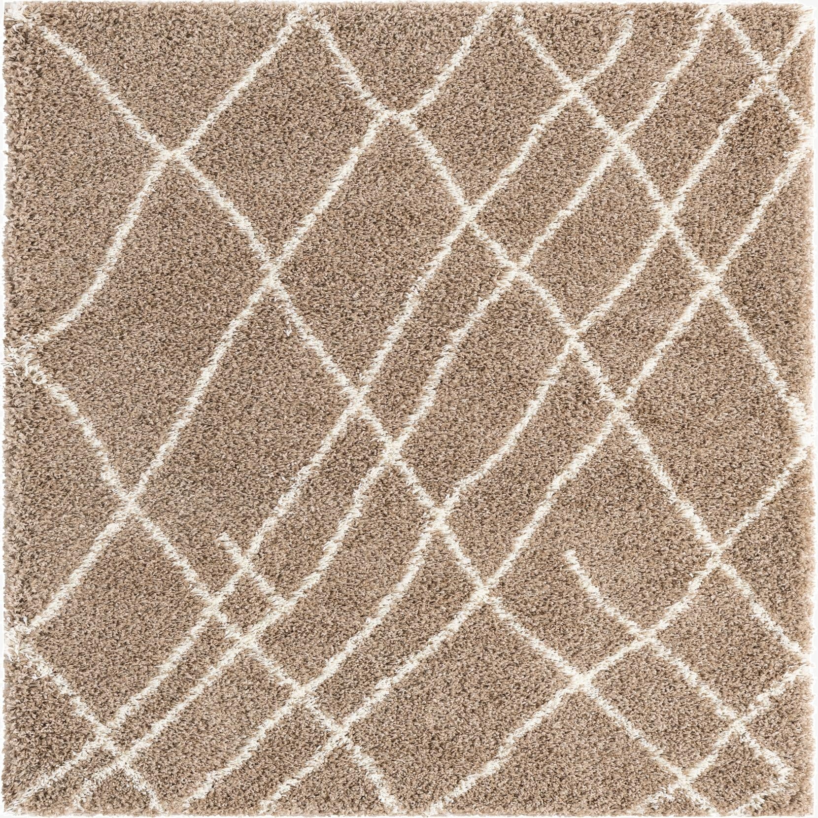  4' x 4' Soft Touch Shag Square Rug