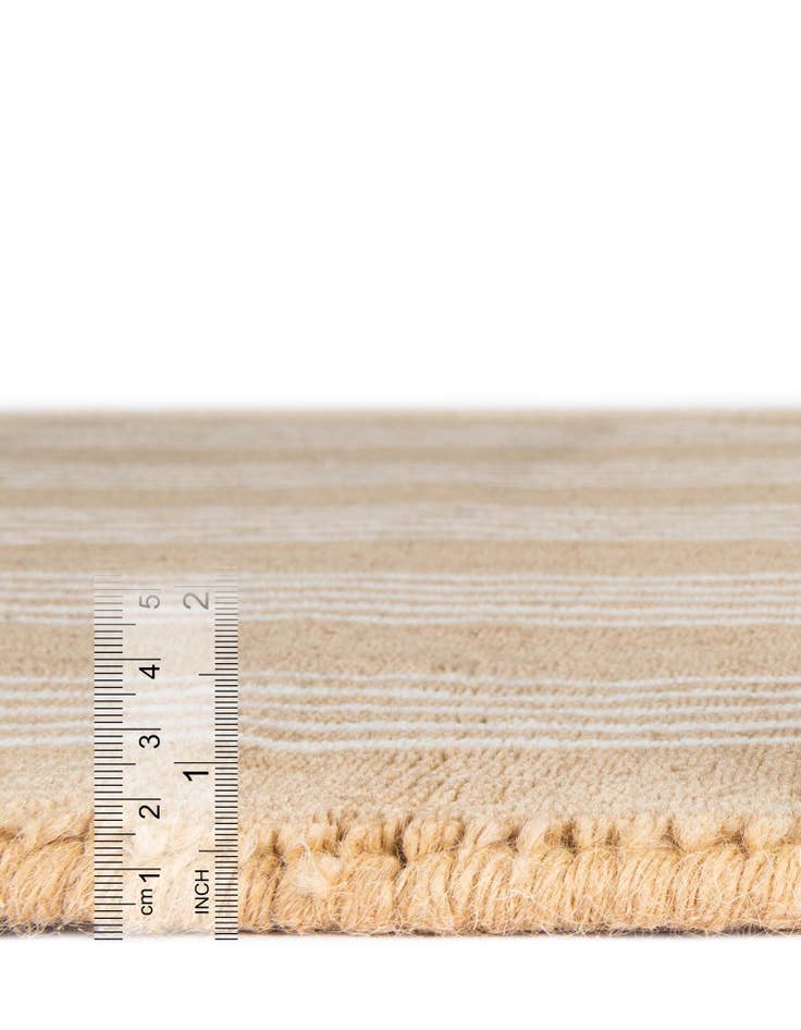 Detail image of  5' 1 x 5' 1 Jill Zarin Striped Wool Square Rug