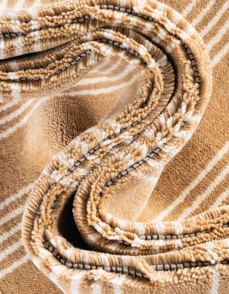 Detail image of  5' 1 x 5' 1 Jill Zarin Striped Wool Square Rug