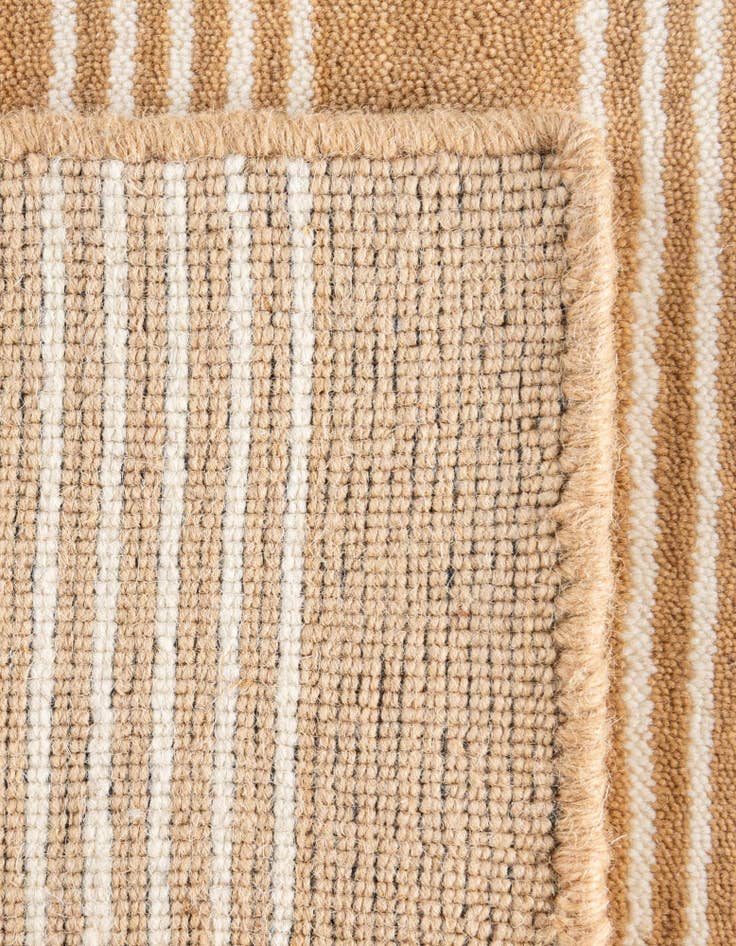 Detail image of  5' 1 x 5' 1 Jill Zarin Striped Wool Square Rug