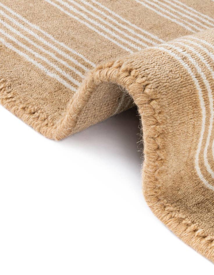 Detail image of  5' 1 x 5' 1 Jill Zarin Striped Wool Square Rug