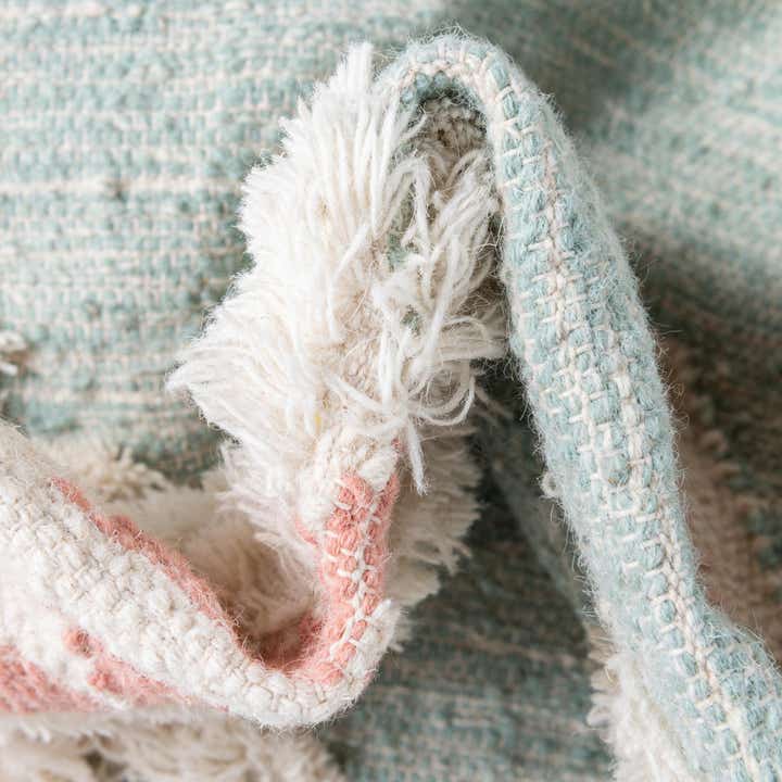 Light Aqua 6' 1 x 9' Hand Woven Arizona Wool Rug | Rugs.com