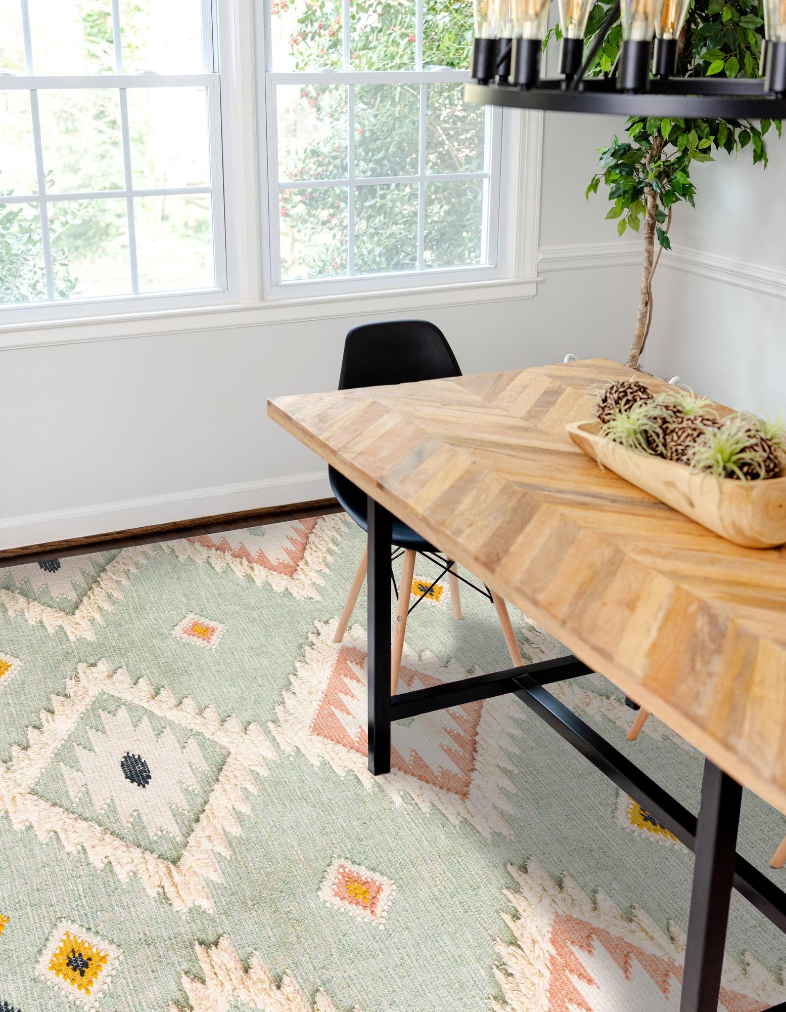 Light Aqua 3' 3 x 5' 1 Hand Woven Arizona Wool Rug | Rugs.com