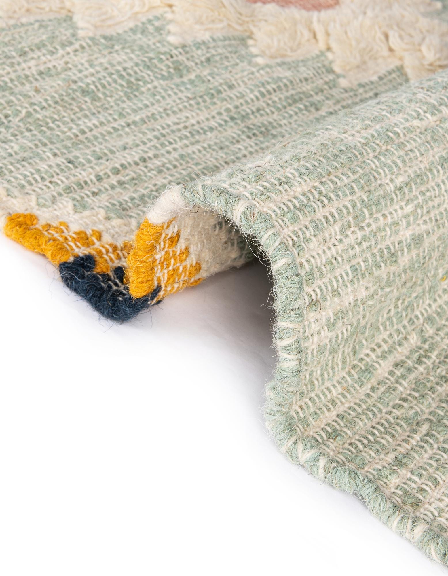 Light Aqua 5' 1 x 8' Hand Woven Arizona Wool Rug | Rugs.com