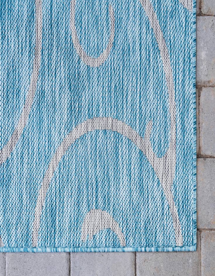 Detail image of  6' x 9'  Washable Botanical Indoor / Outdoor Rug