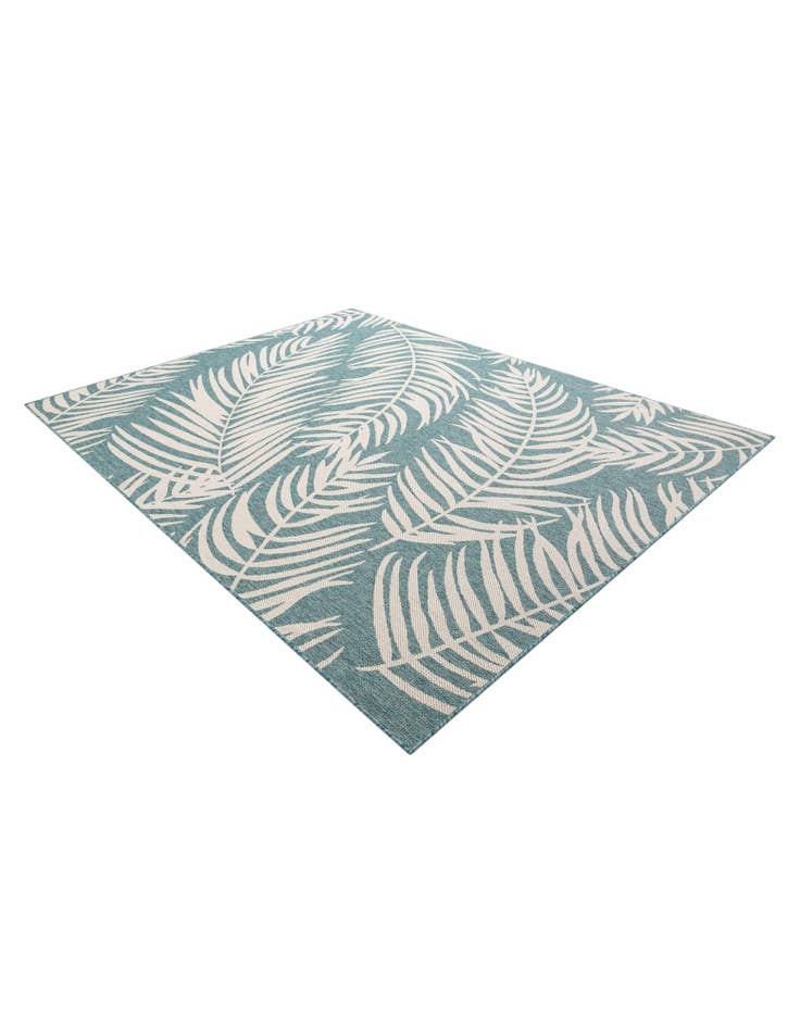 Detail image of  7' 10 x 10'  Washable Botanical Indoor / Outdoor Rug