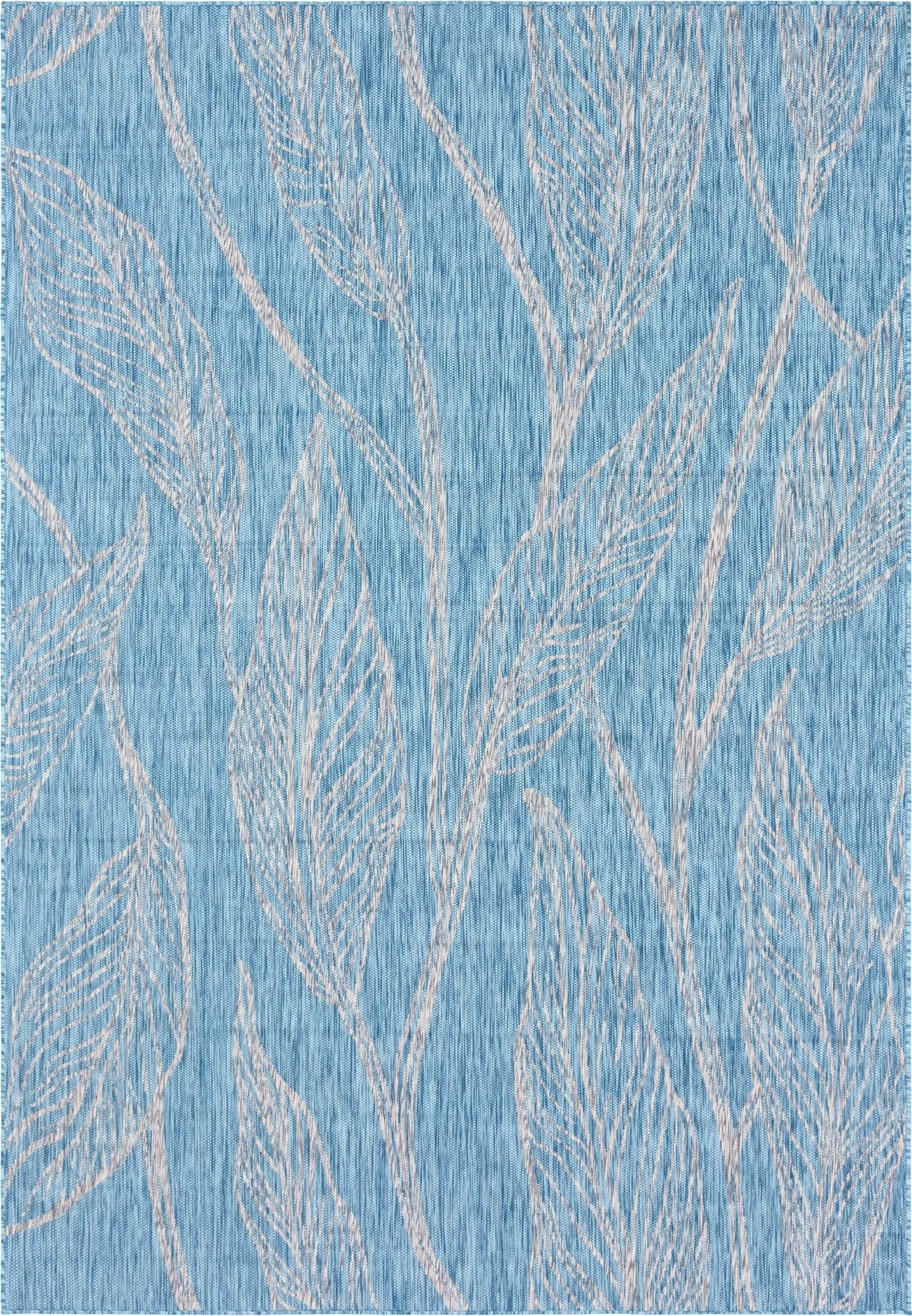  7' 10 x 11'  Washable Botanical Indoor / Outdoor Rug