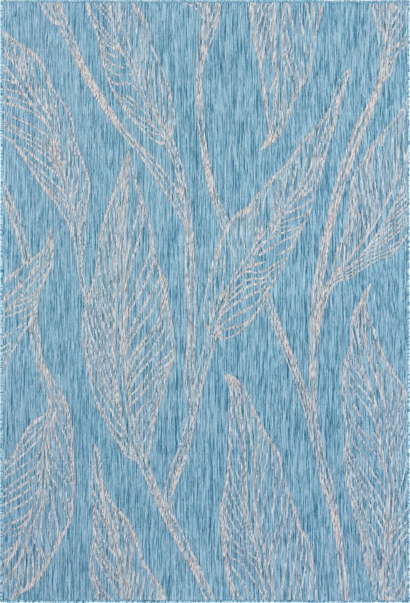  7' x 10'  Washable Botanical Indoor / Outdoor Rug