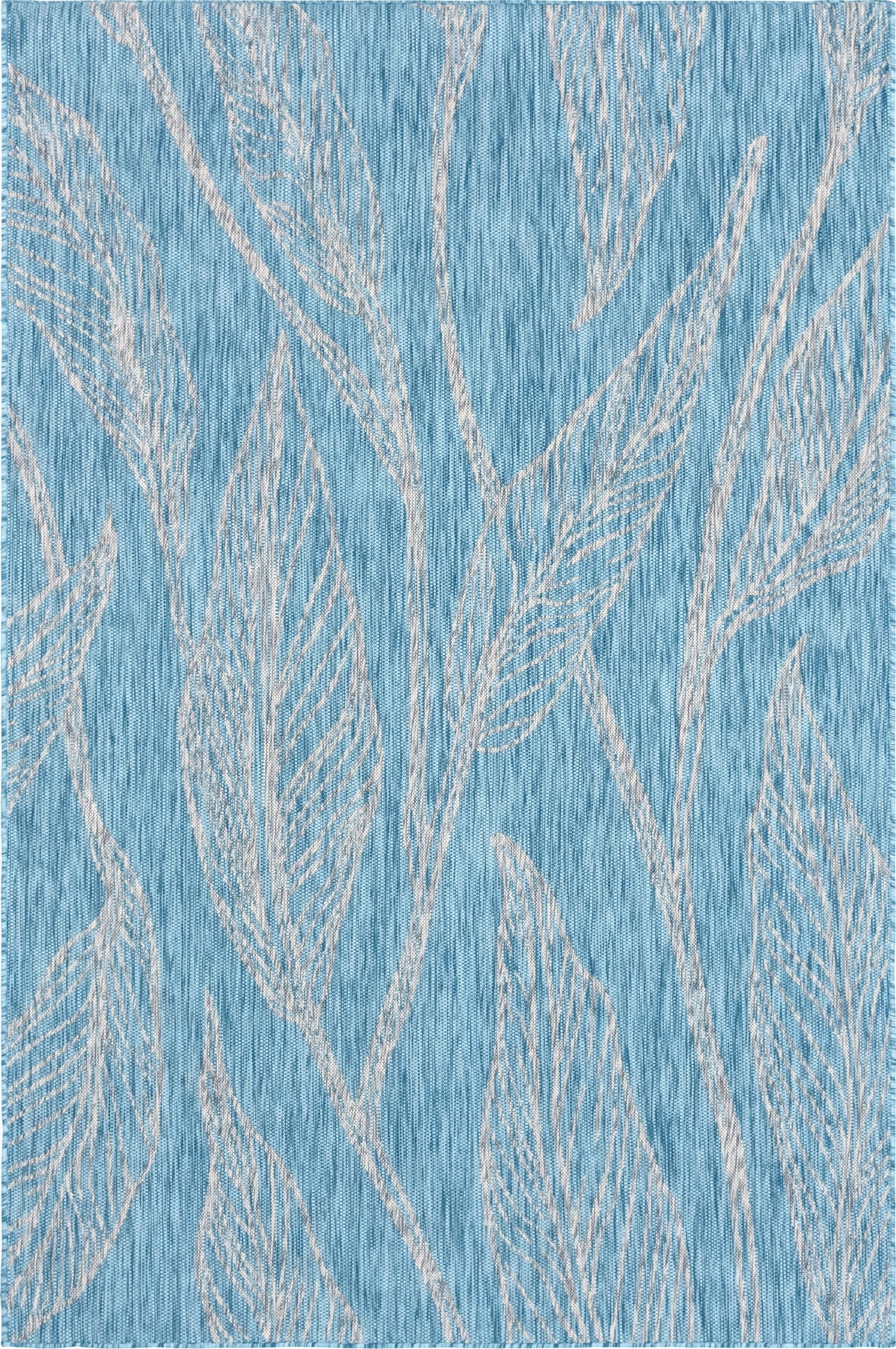  6' x 9'  Washable Botanical Indoor / Outdoor Rug