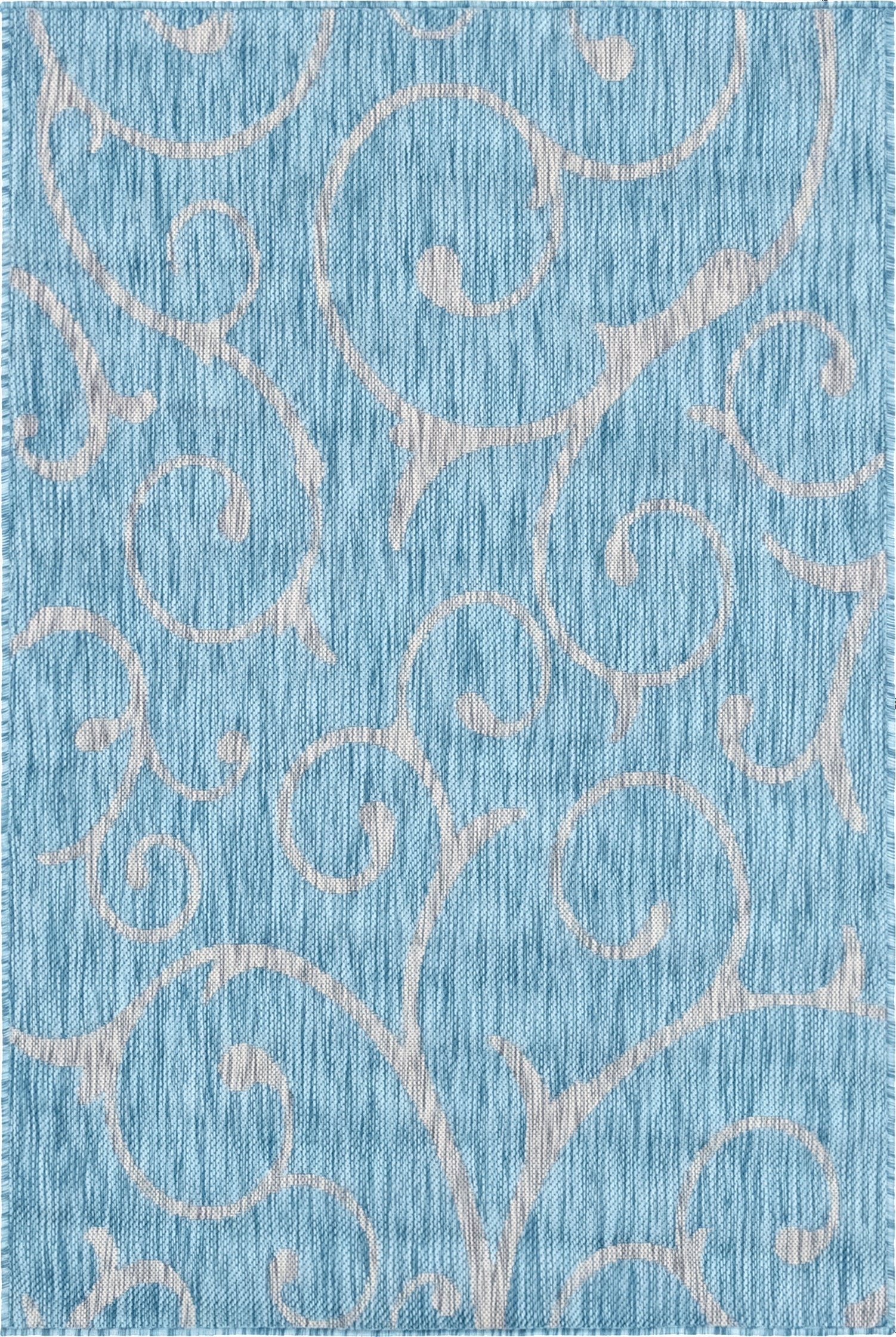  4' x 6'  Washable Botanical Indoor / Outdoor Rug