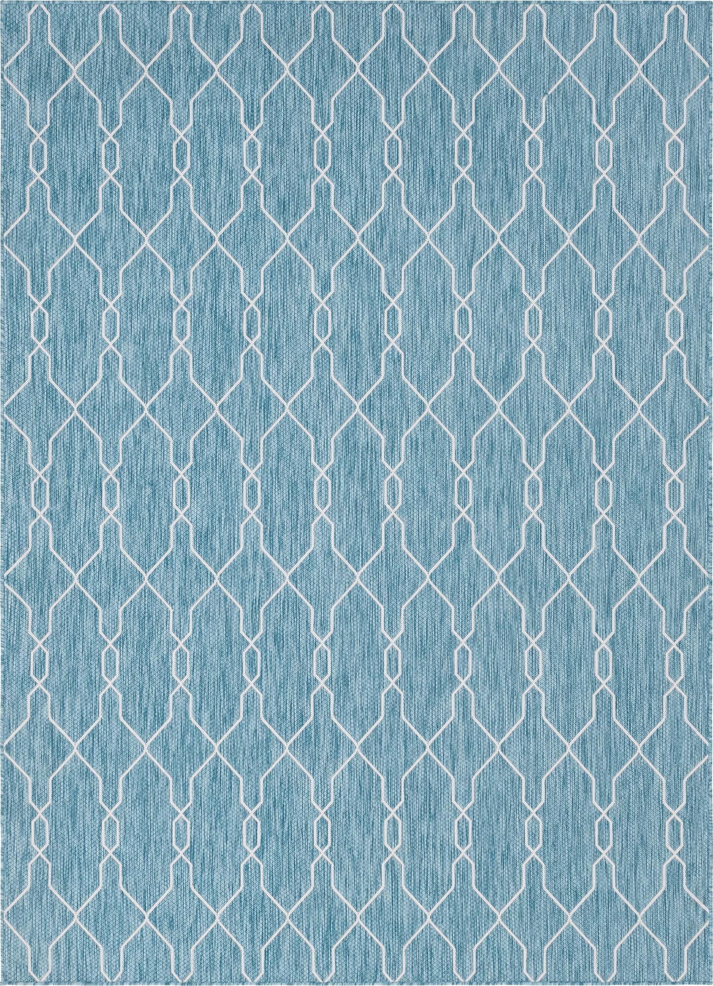  8' x 11' 4  Washable Lattice Indoor / Outdoor Rug