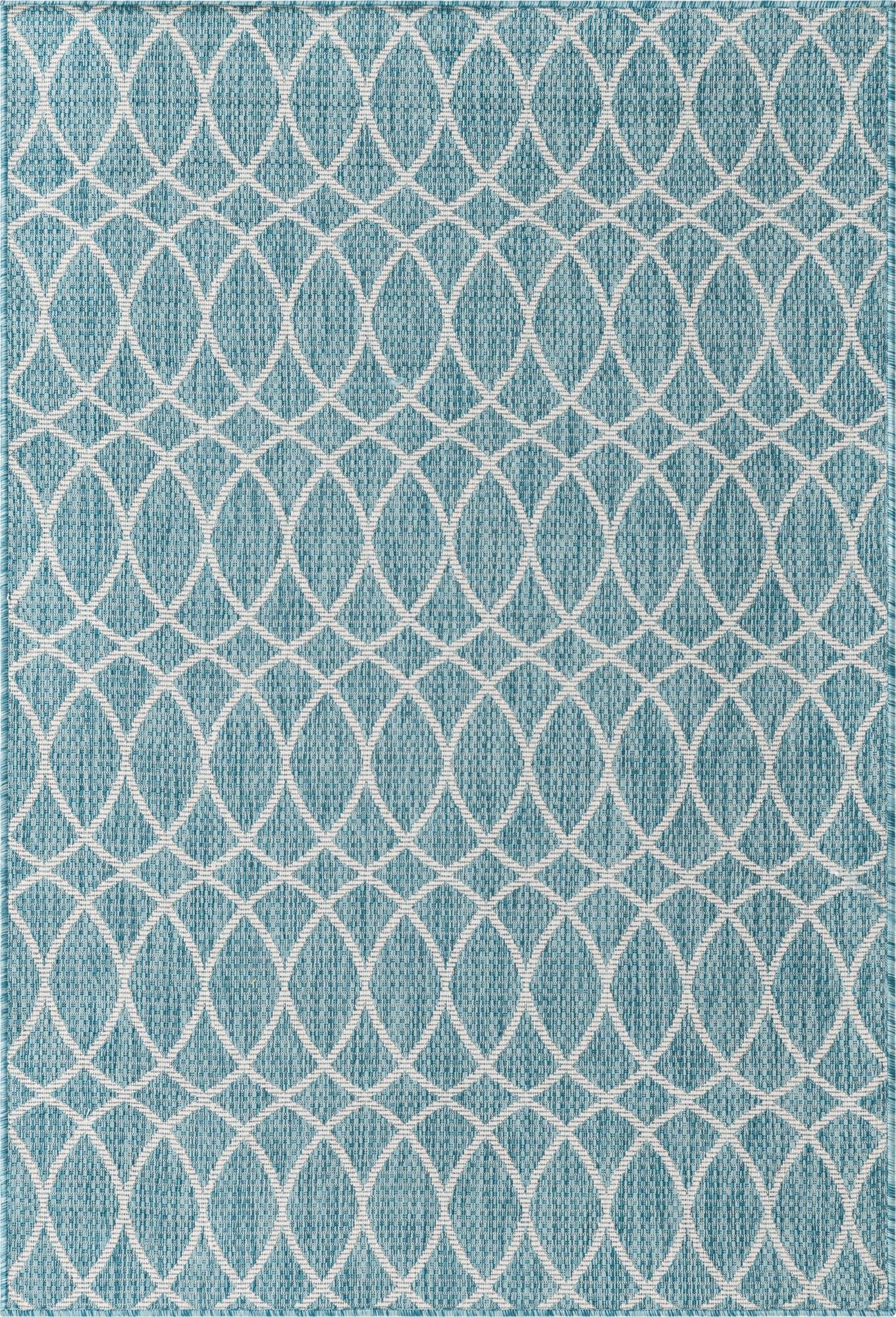  4' x 6'  Washable Lattice Indoor / Outdoor Rug