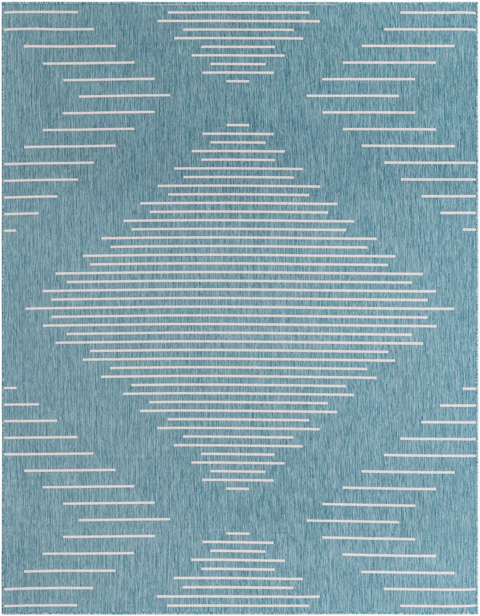  7' 10 x 10'  Washable Modern Indoor / Outdoor Rug
