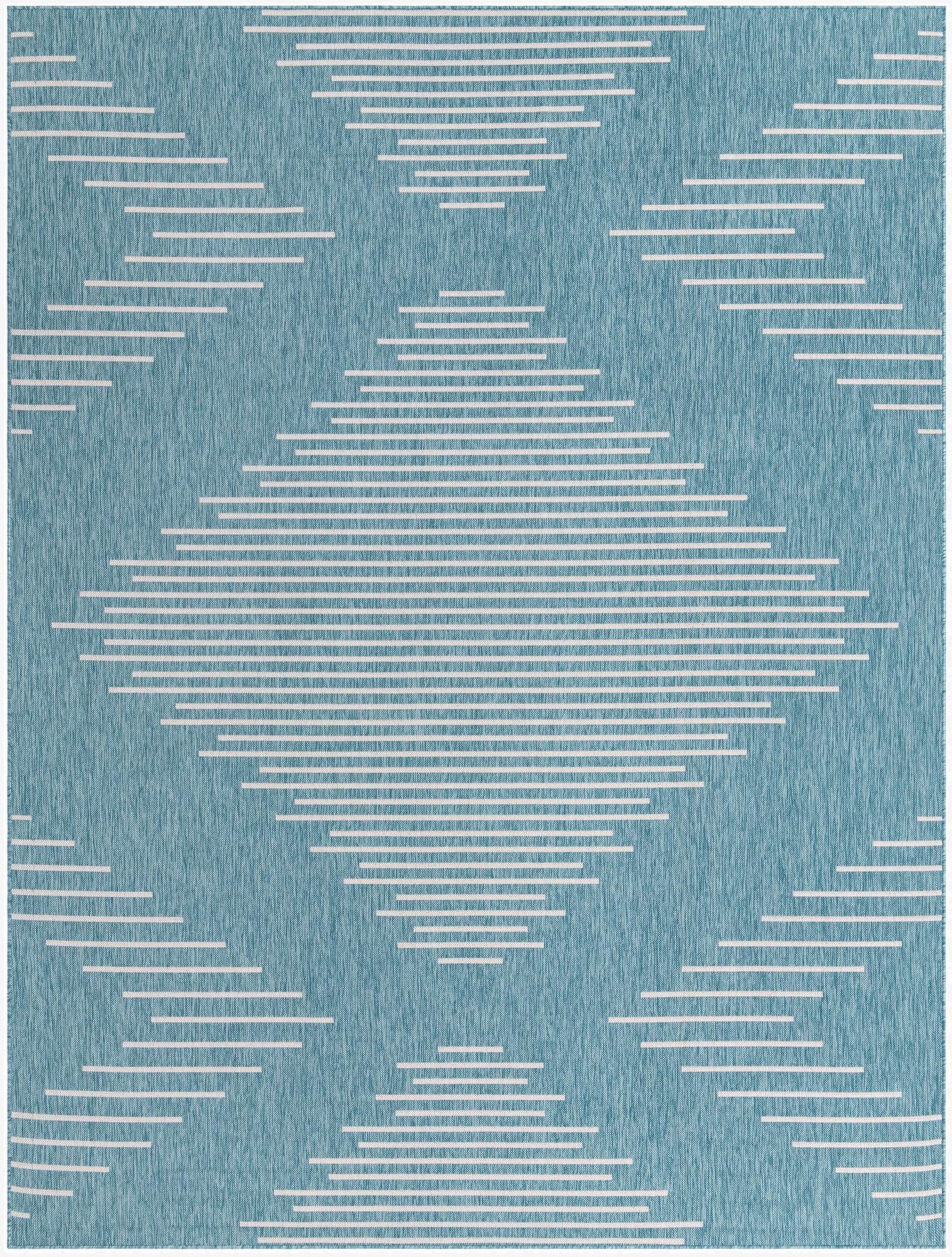  9' x 12'  Washable Modern Indoor / Outdoor Rug
