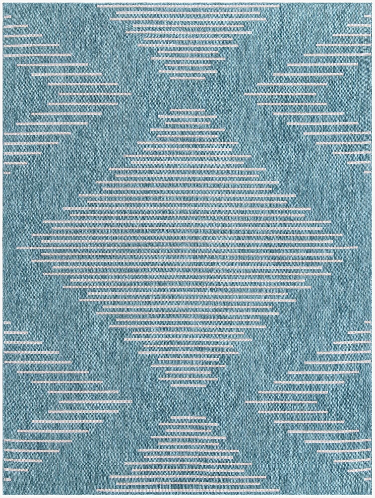  10' x 13'  Washable Modern Indoor / Outdoor Rug