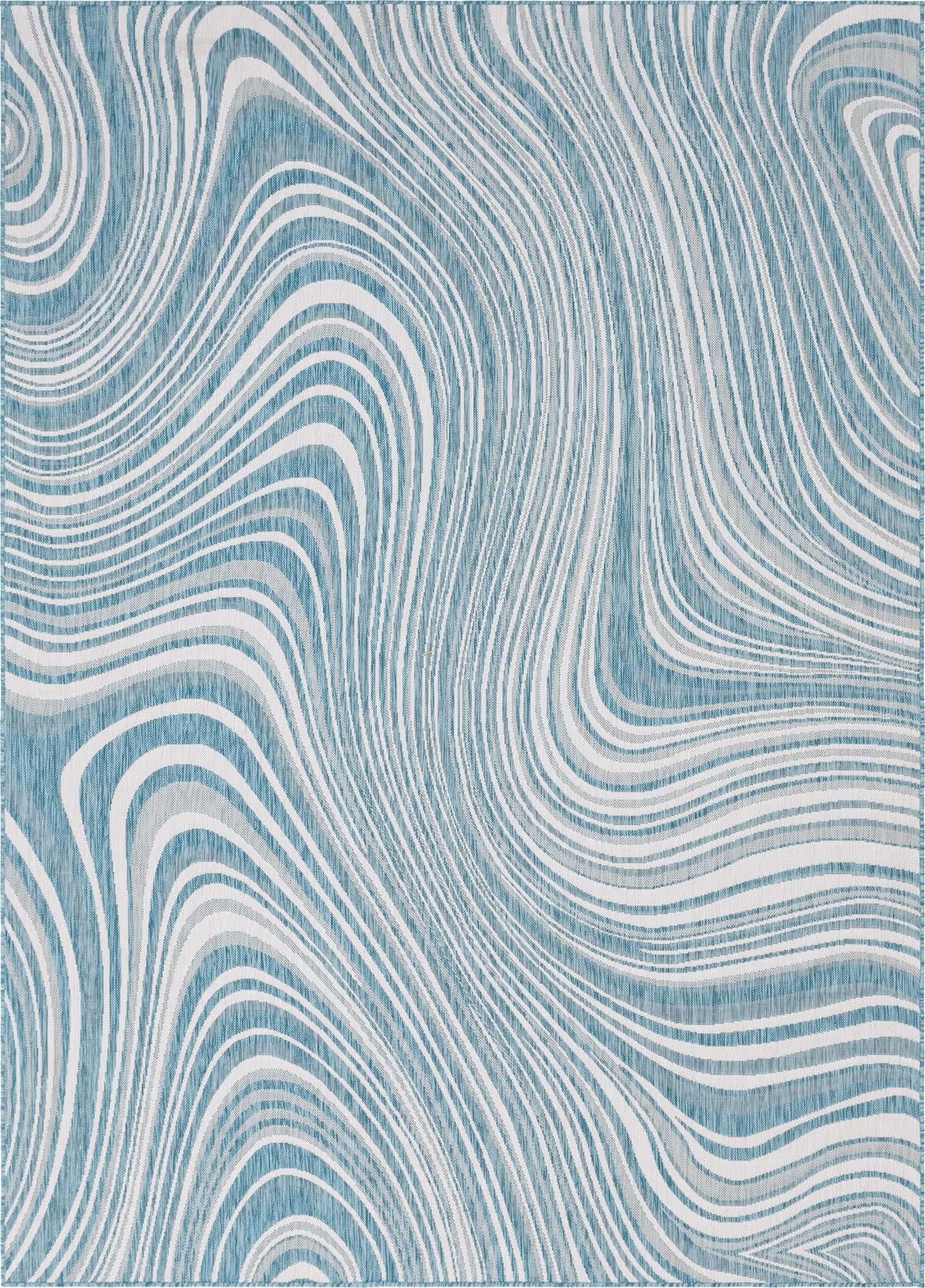 Primary image  7' 10 x 11'  Washable Modern Indoor / Outdoor Rug