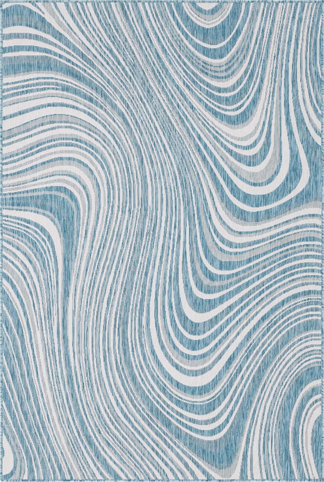  6' x 9'  Washable Modern Indoor / Outdoor Rug
