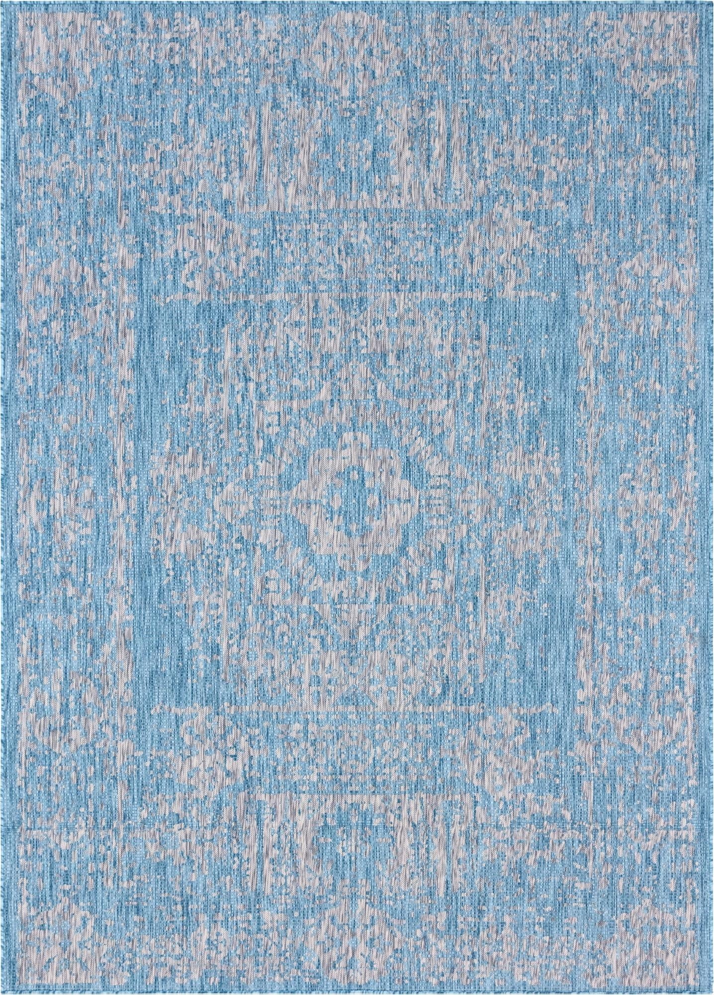  9' x 12'  Washable Traditional Indoor / Outdoor Rug