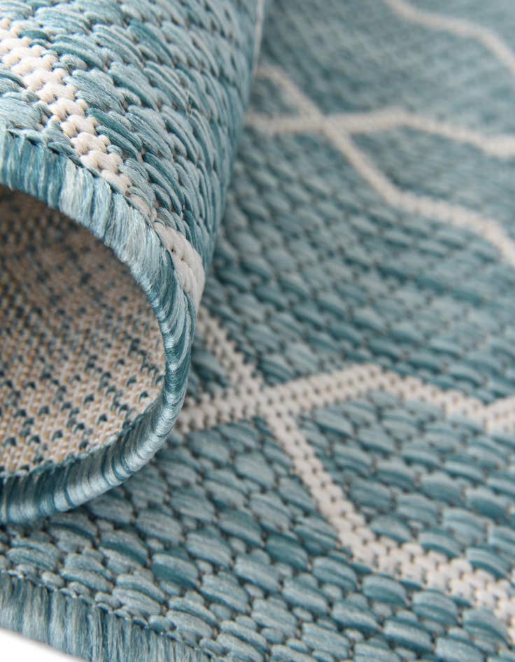 Detail image of 4' x 4' Washable Lattice Indoor / Outdoor Round Rug