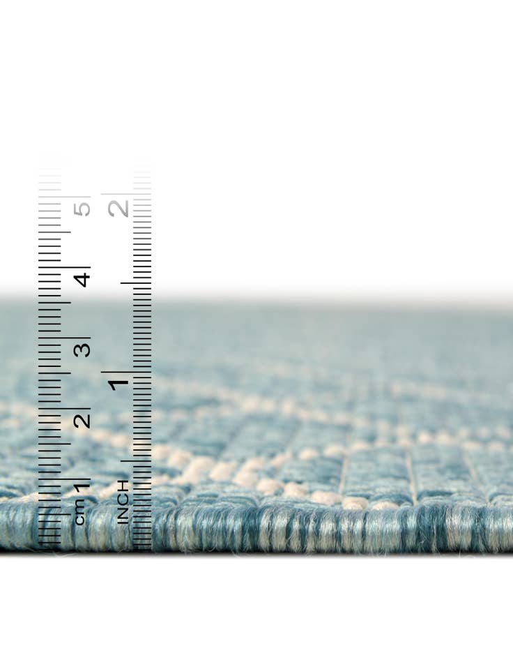 Detail image of  4' x 4'  Washable Lattice Indoor / Outdoor Round Rug