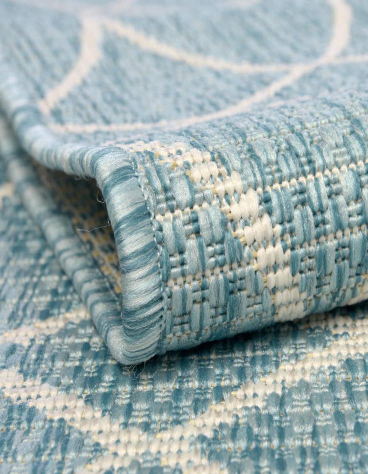 Detail image of  4' x 4'  Washable Lattice Indoor / Outdoor Round Rug