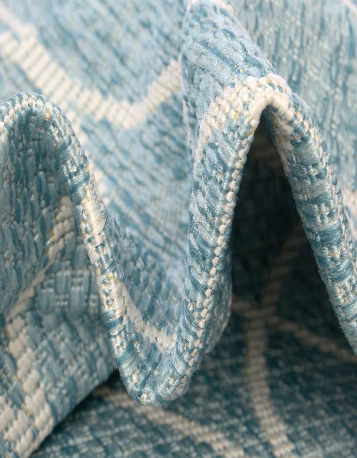 Detail image of  4' x 4'  Washable Lattice Indoor / Outdoor Round Rug