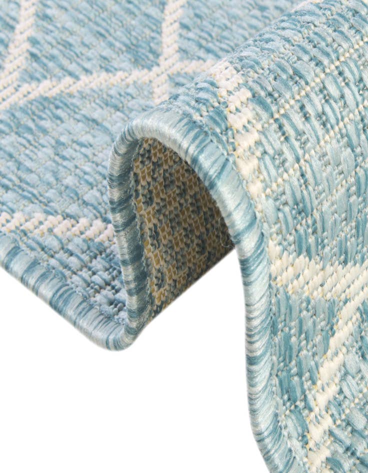 Detail image of  4' x 4'  Washable Lattice Indoor / Outdoor Round Rug